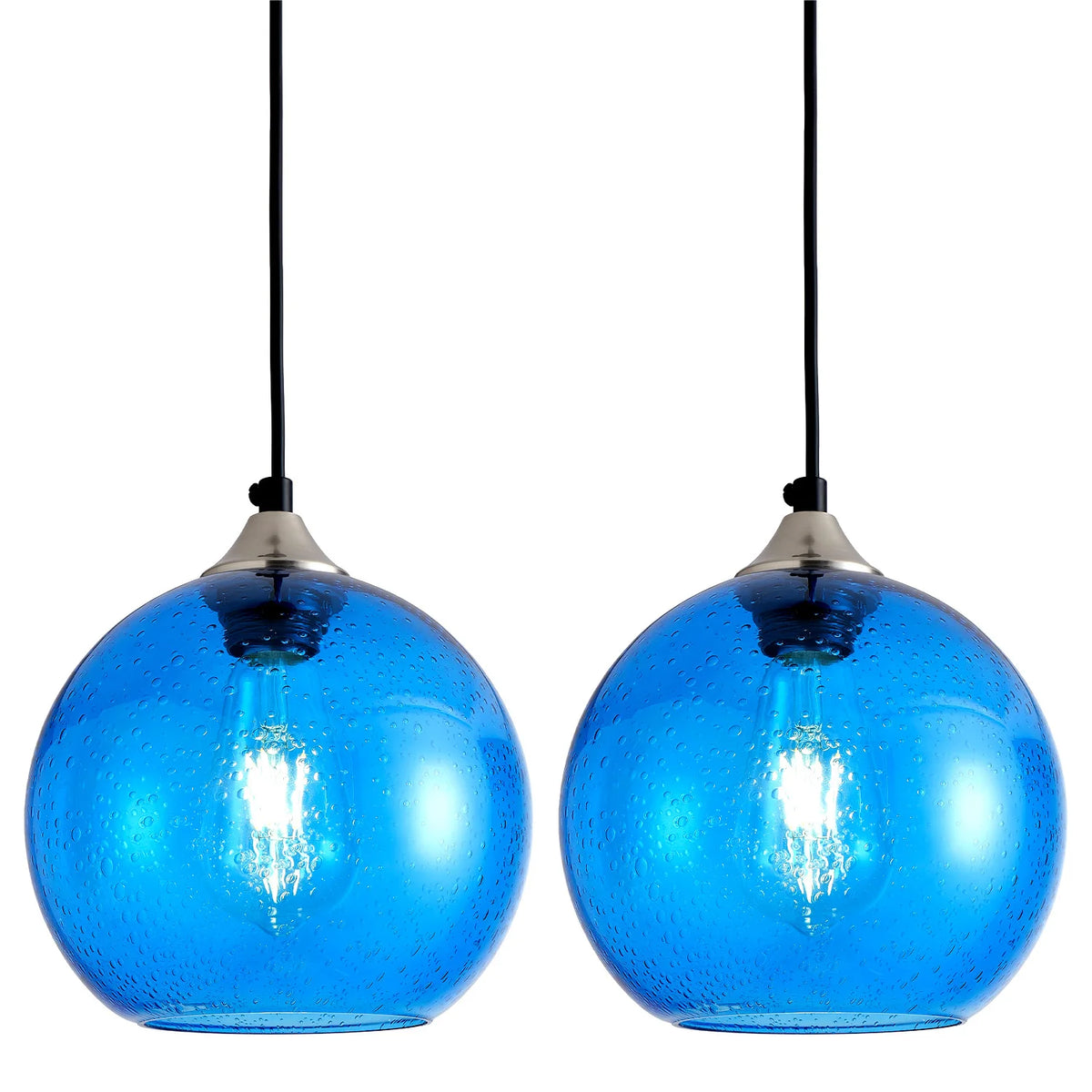ARLGSITE Modern Bubble Glass Pendant Light With Adjustable Hanging Cord