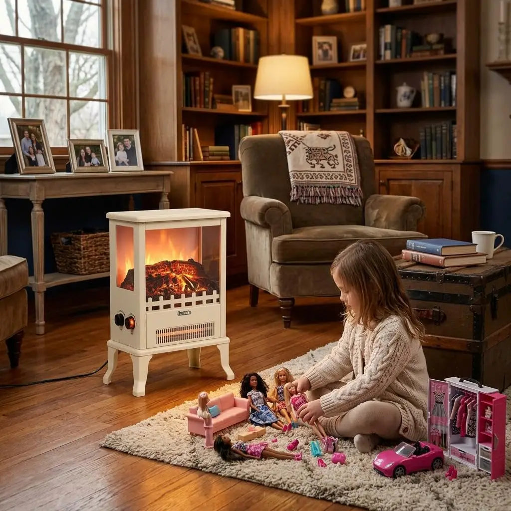 Twister Ck Freestanding Electric Fireplace With Tempered Glass