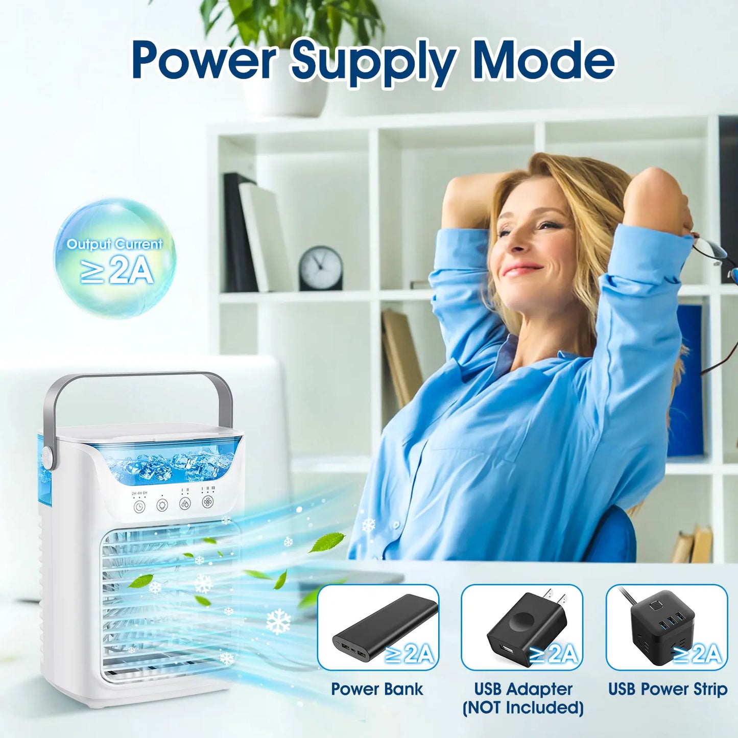 Afdeal Portable Desktop Humidifier Cooling Fan For Home Use