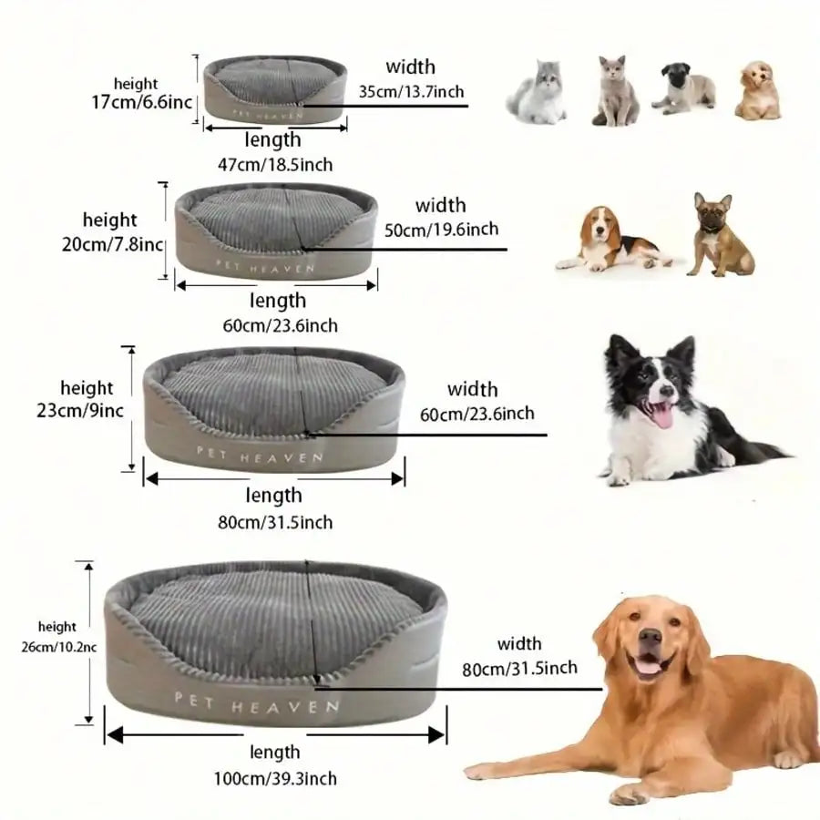 Soft Machine Washable Plush Pet Bed For Dogs And Cats