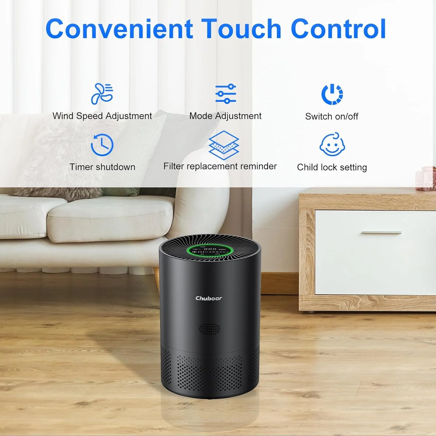 Chuboor H13 True HEPA Air Purifier With Smart App Controls