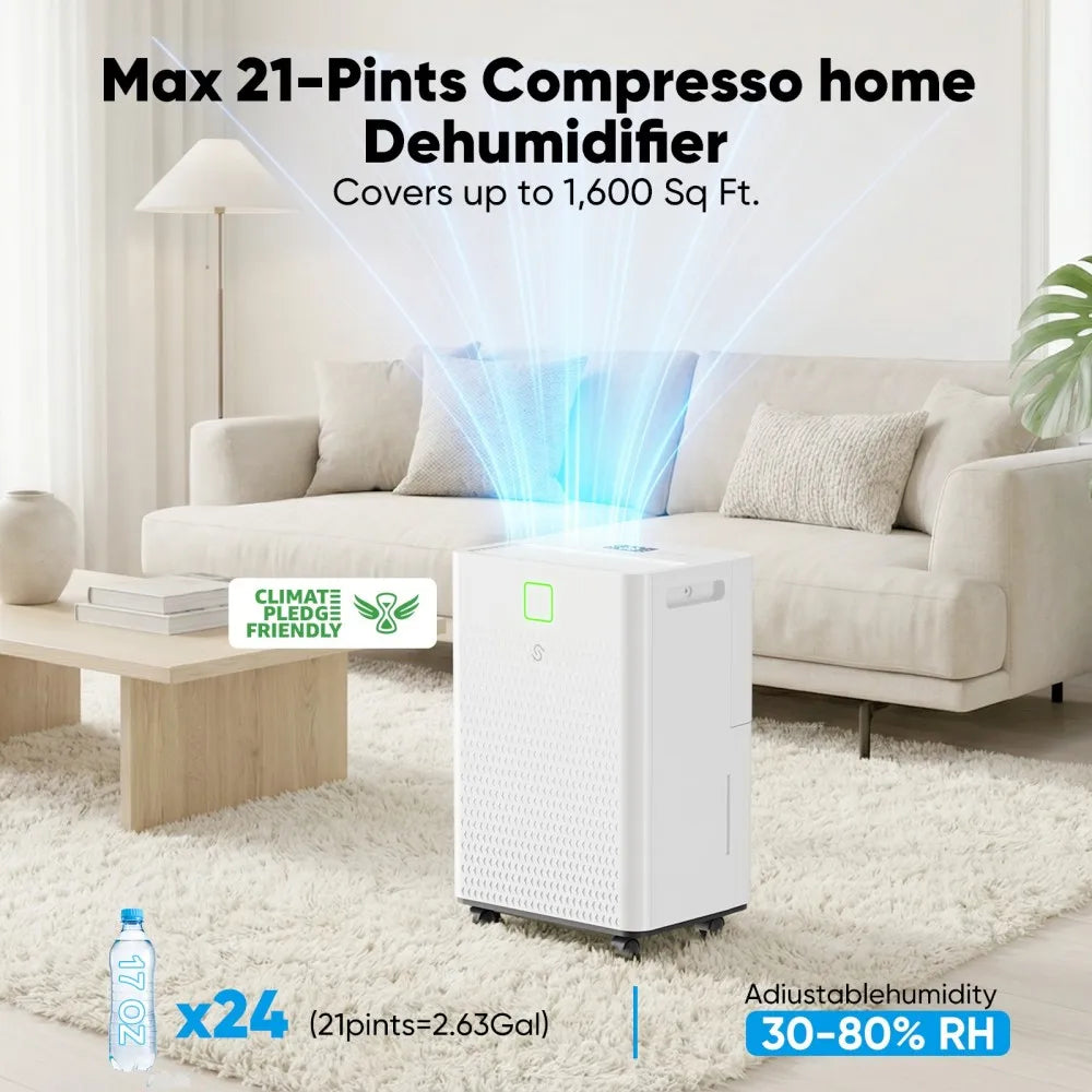 21 Pint Dehumidifier Featuring Auto Defrost And Smart控制 -> Wait, typo in thought. I will output correct English.