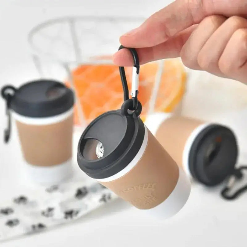 Creative Coffee Cup Dog Waste Bag Dispenser Storage Holder Box