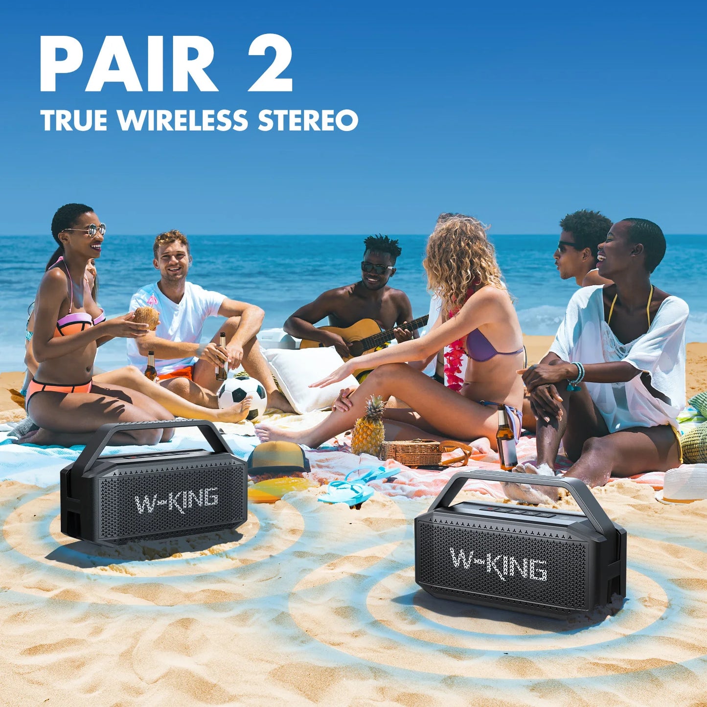 W-KING Portable Bluetooth Speaker With Deep Bass And Waterproof Design