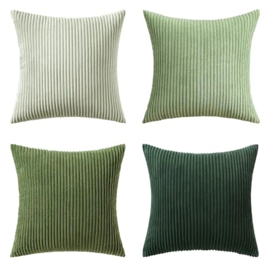 Modern Farmhouse Corduroy Throw Pillow Covers For Home Decor