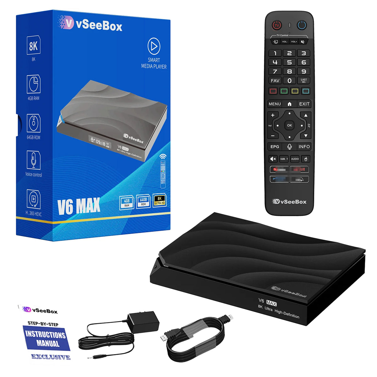 Smart Android Tv Box For Seamless Streaming With Remote Control