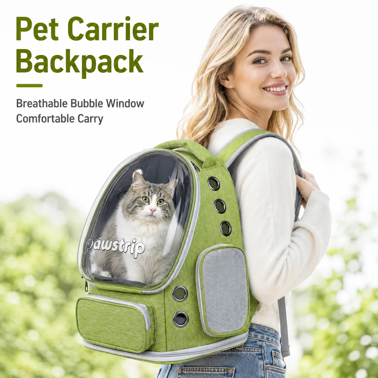 Breathable Bubble Cat Backpack Transparent Pet Carrier For Small Dogs