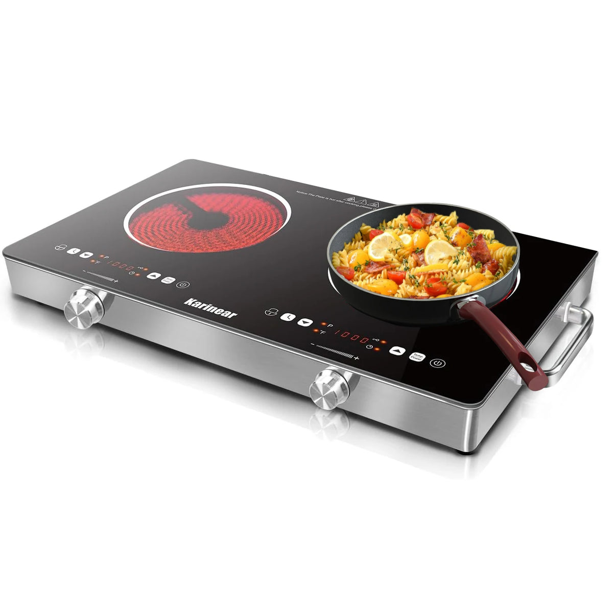 Karinear Dual Zone Electric Ceramic Hob With Safety Lock