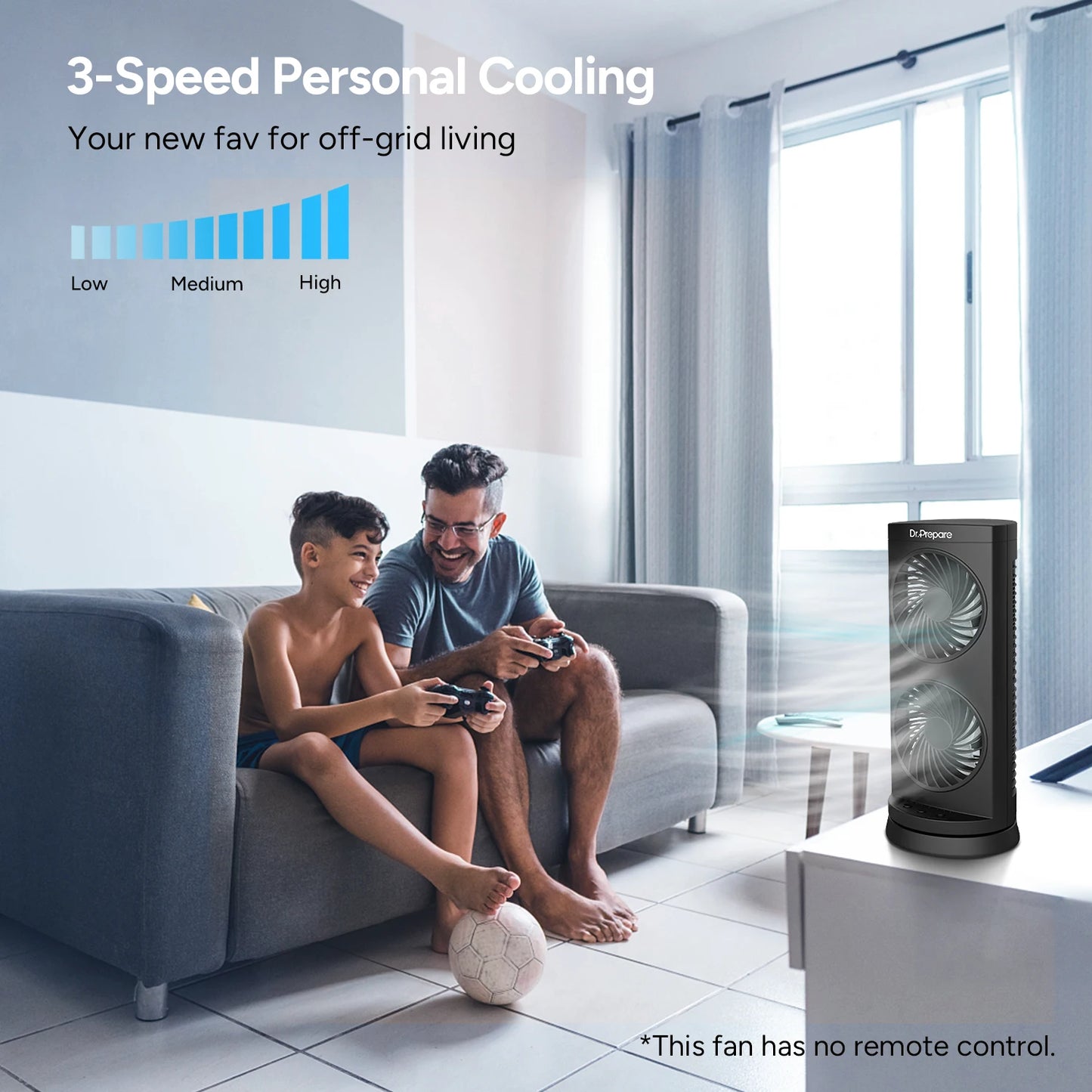 Dr Prepare Oscillating Tower Fan For Quiet Home And Office Cooling