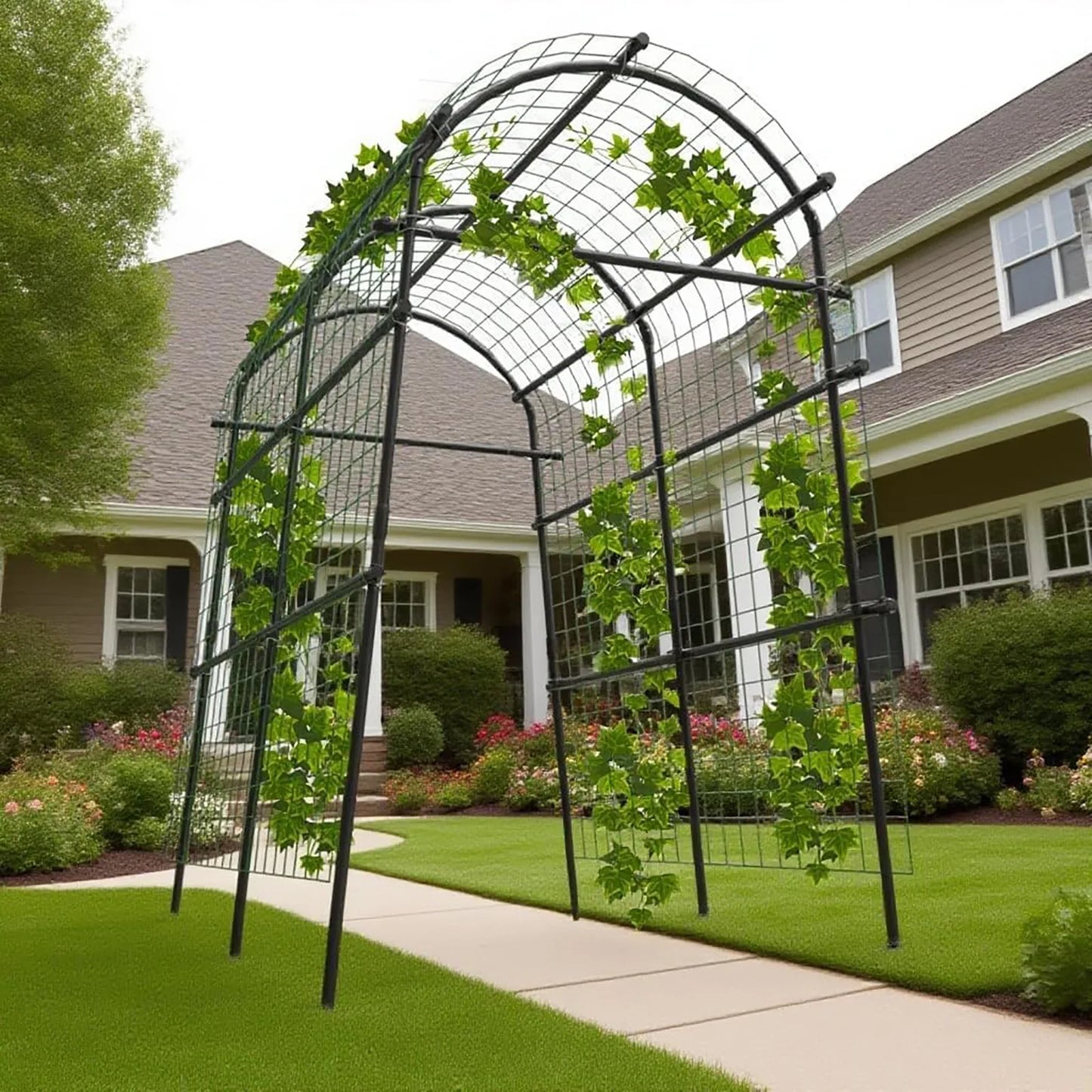 HiMISS Adjustable Metal Garden Arch Trellis For Climbing Plants
