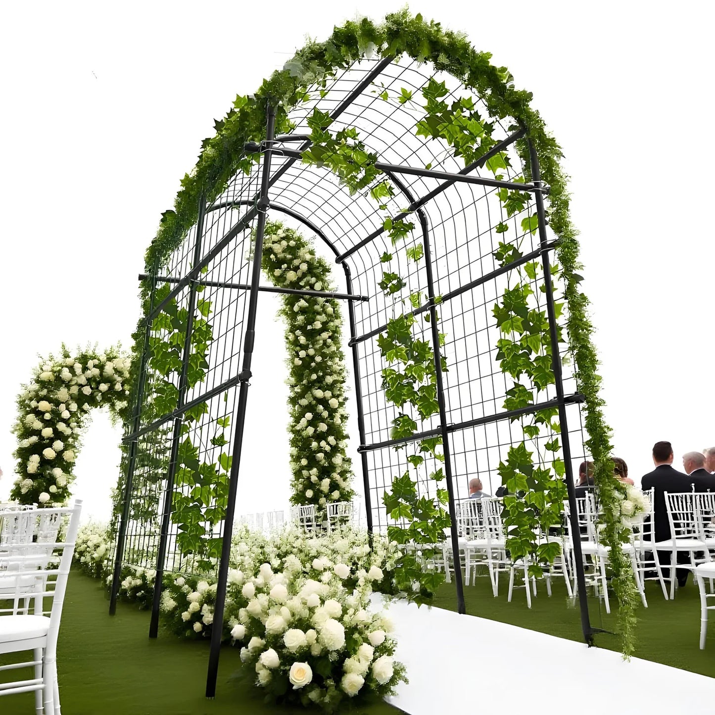 HiMISS Adjustable Metal Garden Arch Trellis For Climbing Plants