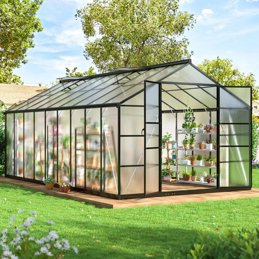 Viwat Walk In Greenhouse With Polycarbonate Panels And Aluminum Frame