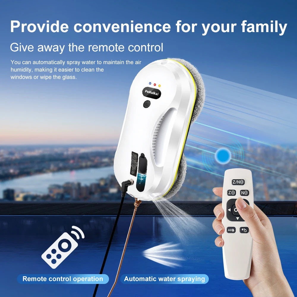PuRuiKai Automatic Window Cleaning Robot With Intelligent Edge Detection