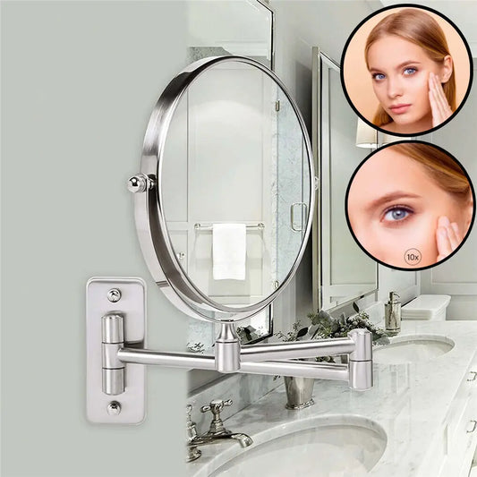 BORWART Wall Mounted Double Sided Magnifying Makeup Mirror