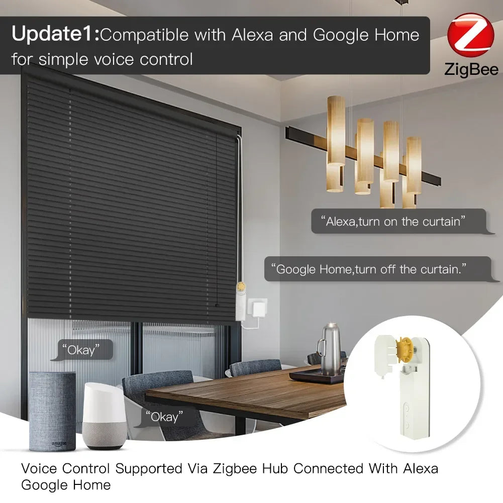 MOES Zigbee Smart Motorized Roller Blind Drive Hub Alexa Compatible