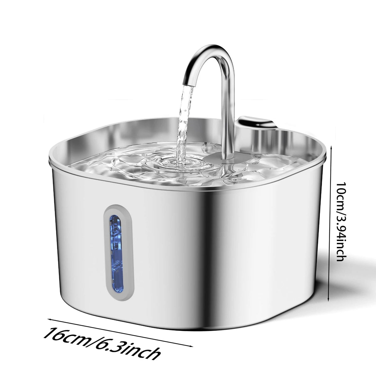 Stainless Steel Silent Pet Water Fountain For Cats And Dogs