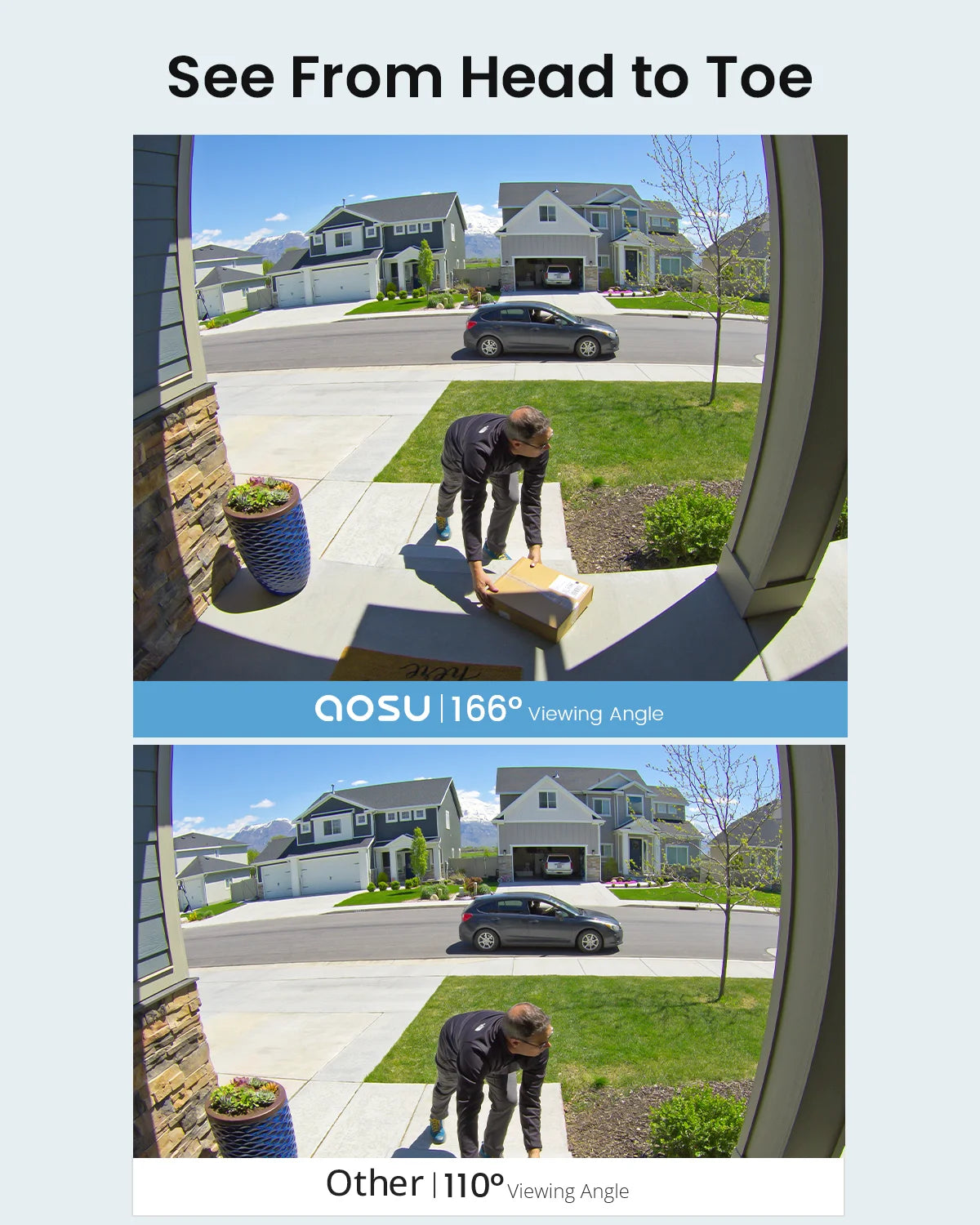 Dekco 5MP WiFi Video Doorbell Featuring Motion Detection And Audio