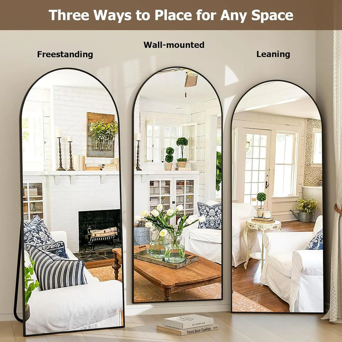 Beautypeak Arched Full Length Mirror With Aluminum Frame