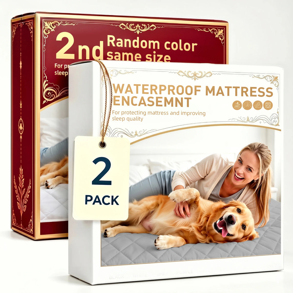 Quilted Waterproof Bamboo Fiber Mattress Cover With Stain Resistance