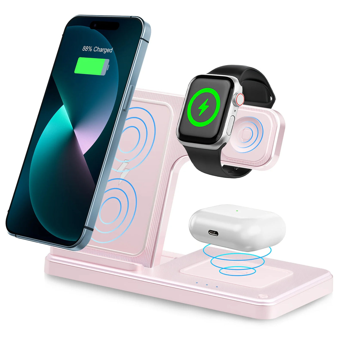 Foldable 3 In 1 Magnetic Wireless Charger for Apple Devices