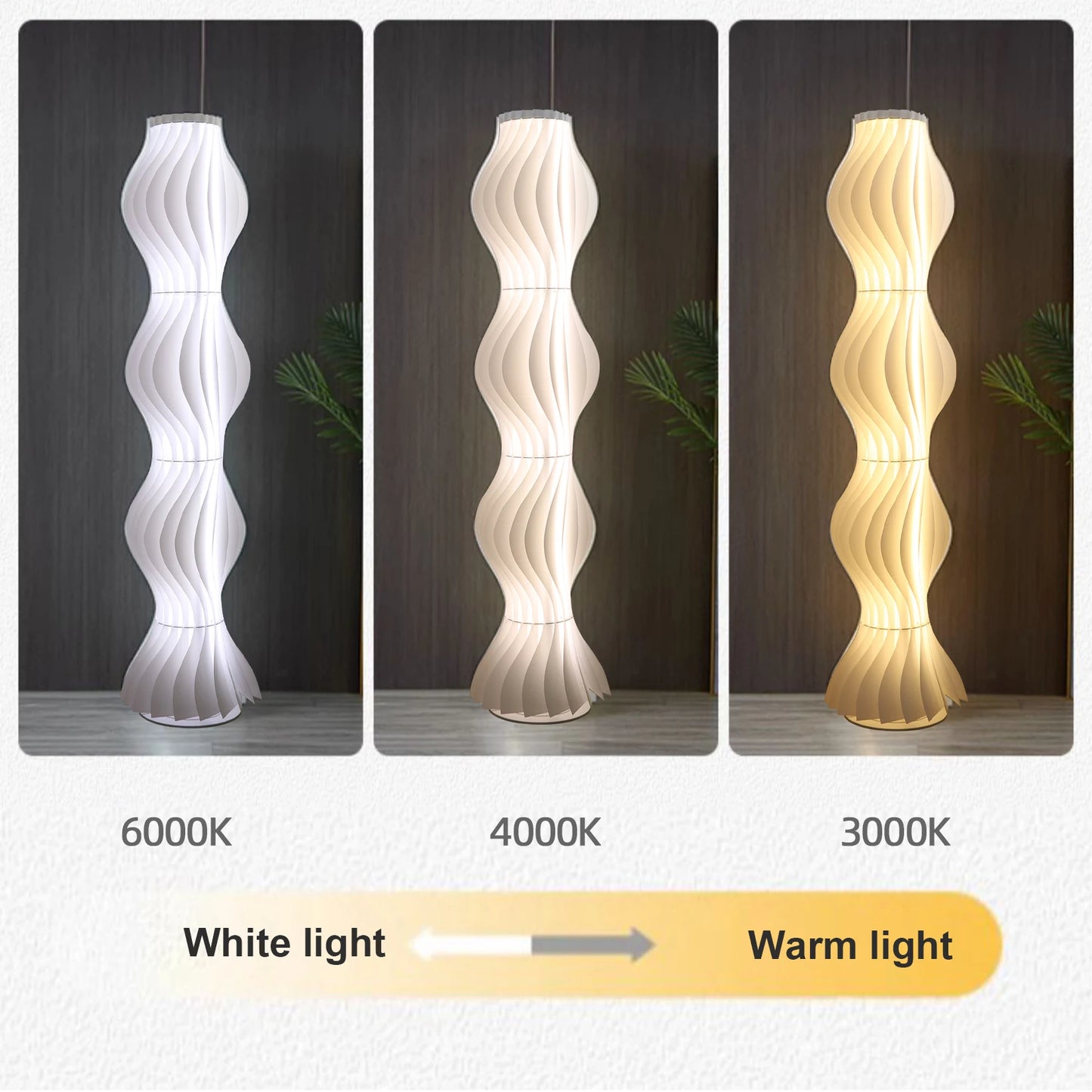 Nordic Style Pleated Floor Lamp For Ambient Living Area