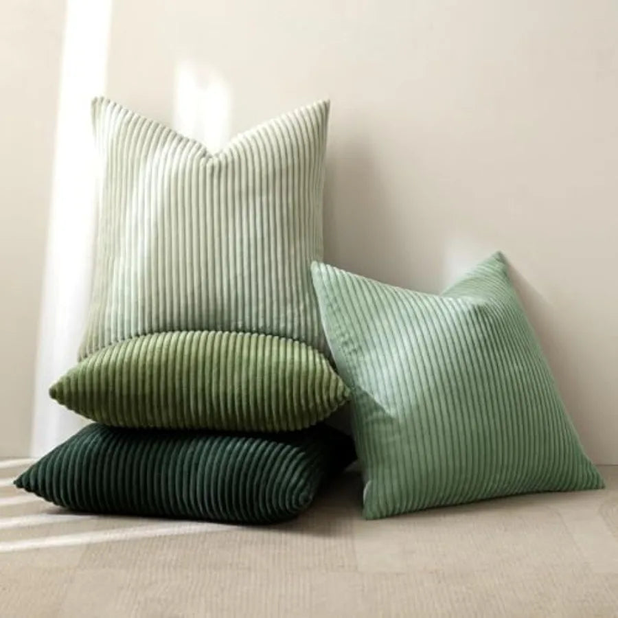 Modern Farmhouse Corduroy Throw Pillow Covers For Home Decor