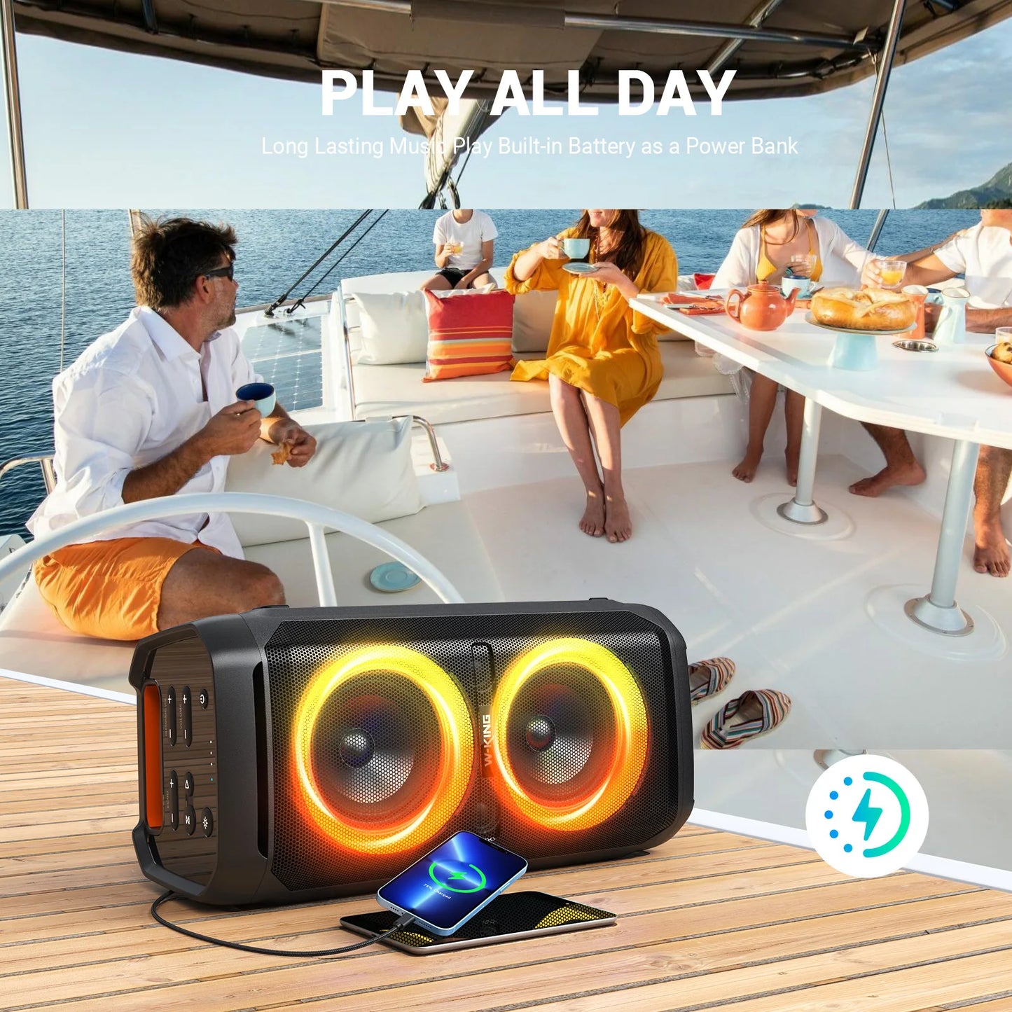 W-King T11 Portable Bluetooth Speaker Featuring Deep Bass And Waterproofing