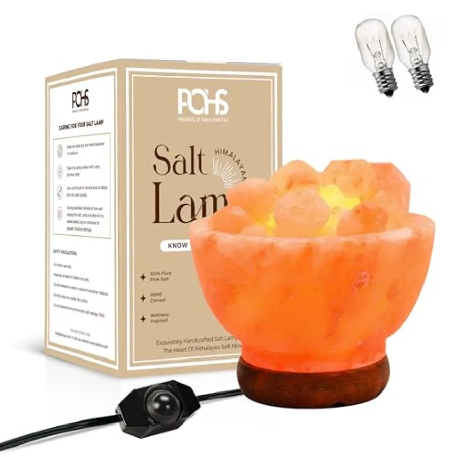 Authentic Himalayan Salt Lamp Bowl With Soft Ambient Glow