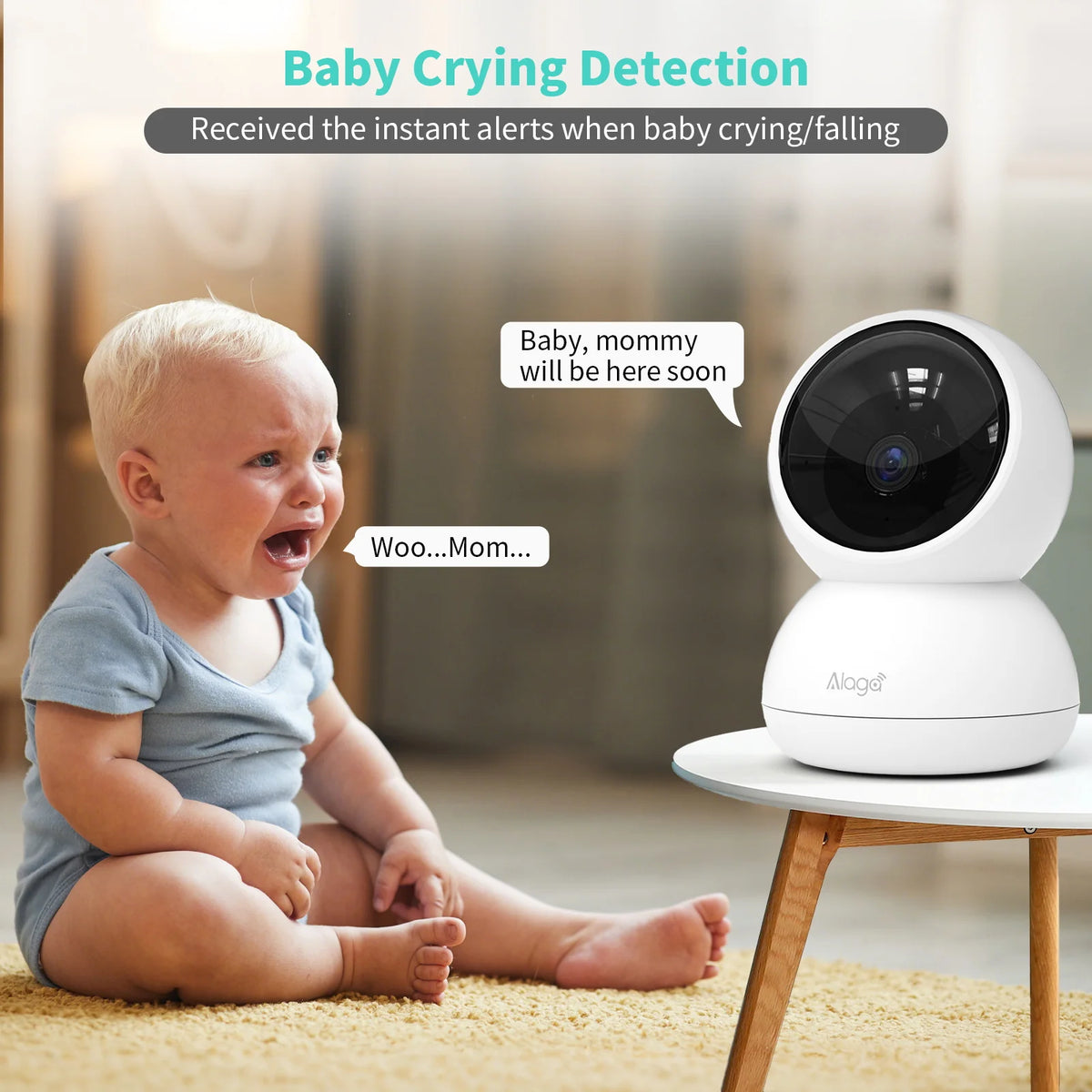 ALAGA Smart WiFi Camera With Auto Tracking Two Way Audio