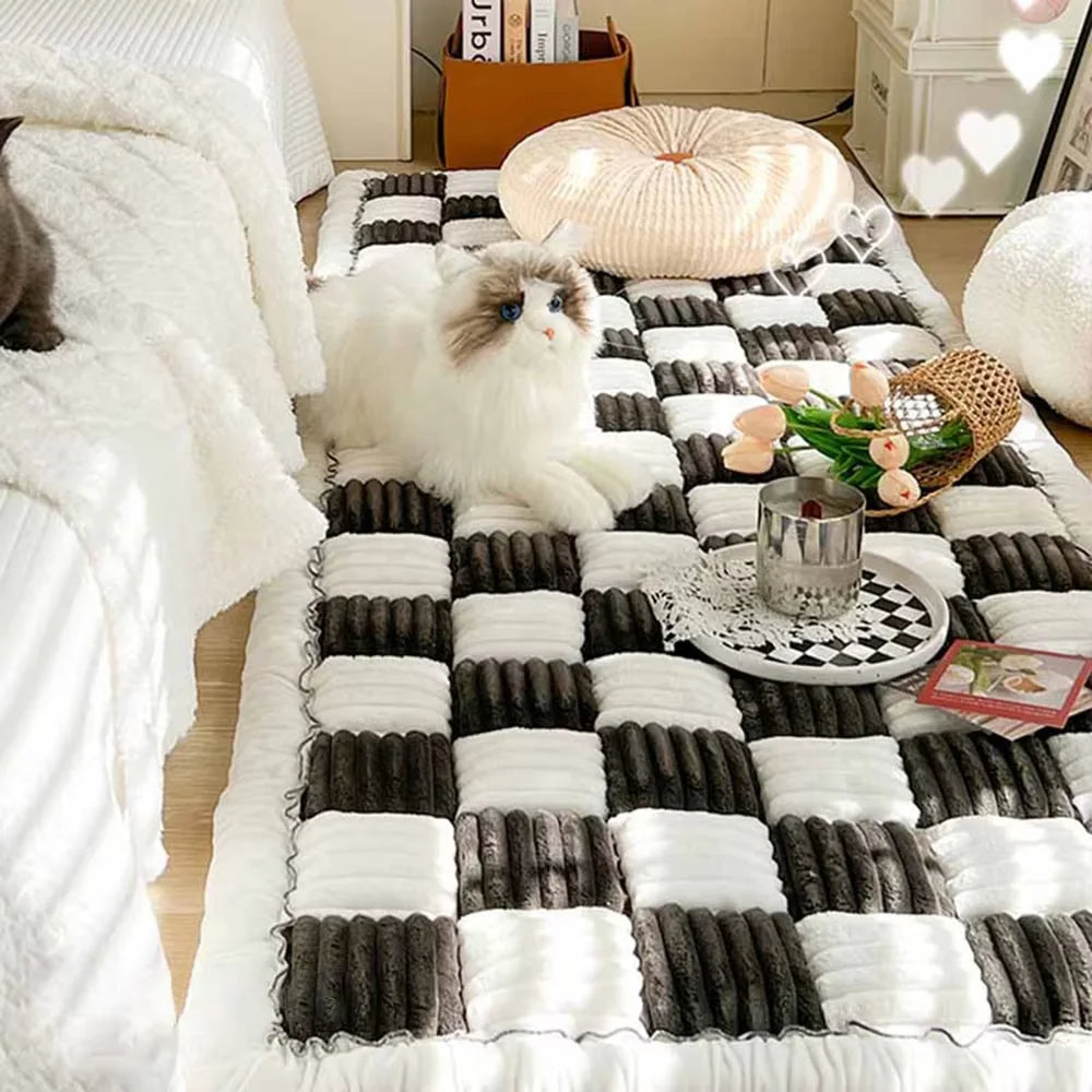 Waterproof Coral Fleece Dog Mat And Anti Slip Cushion Cover