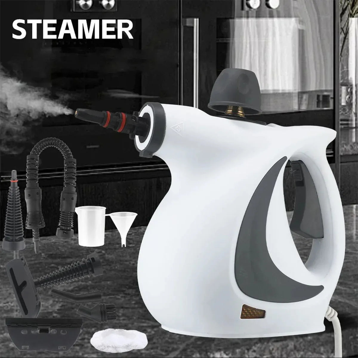 Portable Handheld Steam Cleaner With Nine Cleaning Accessories