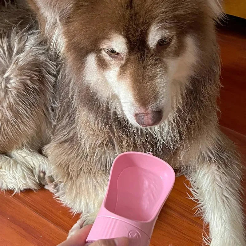 Portable Dog Water Bottle With Food Container For Pets