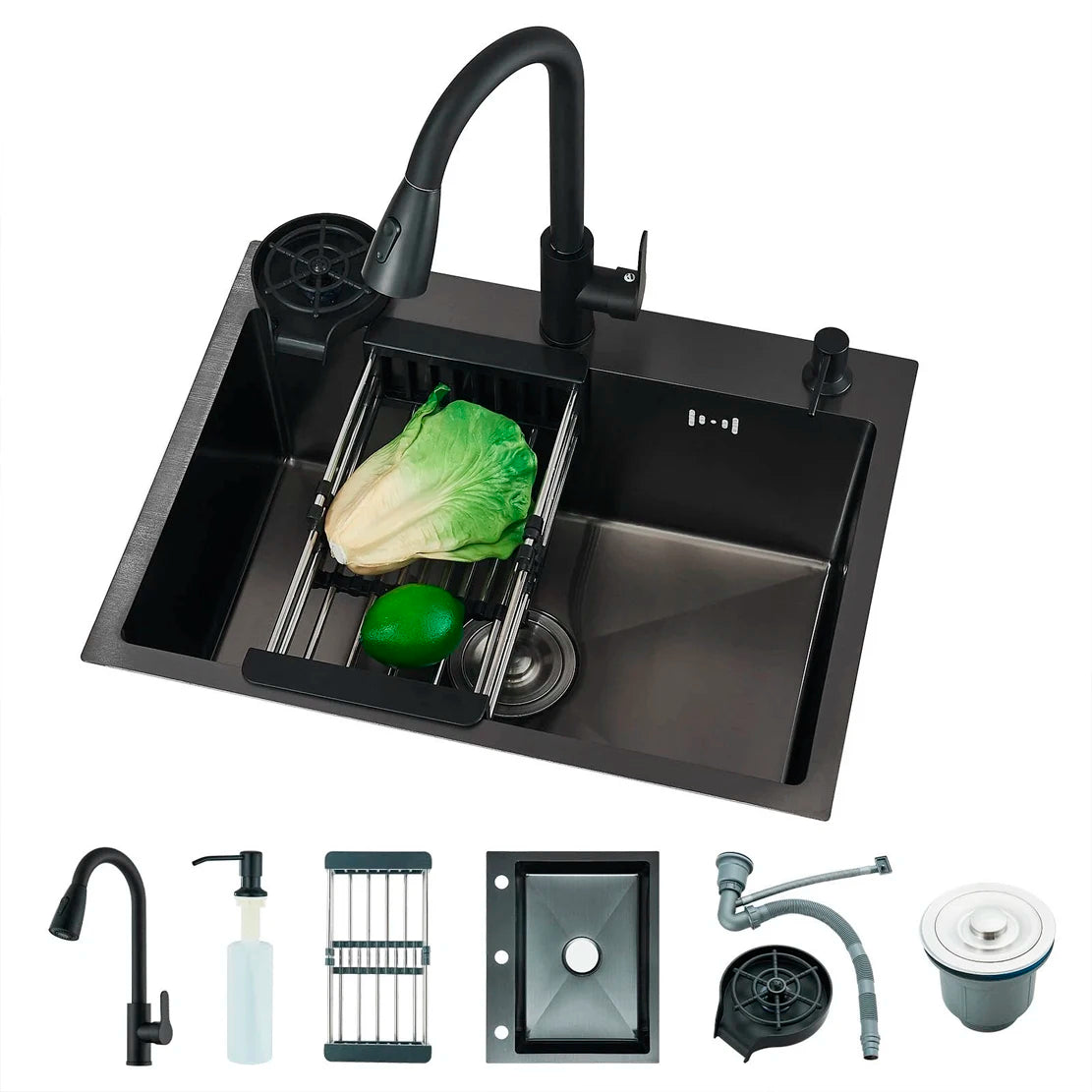 Suguword 304 Stainless Steel Kitchen Faucet With Dispenser