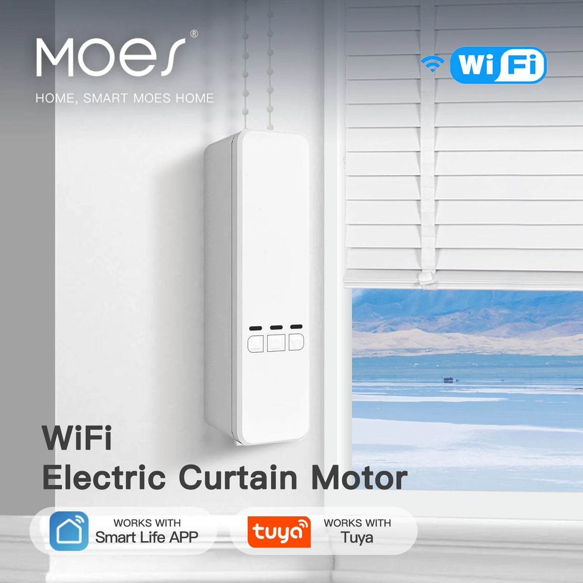 MOES Tuya WiFi Motorized Roller Blind Chain Drive App Control