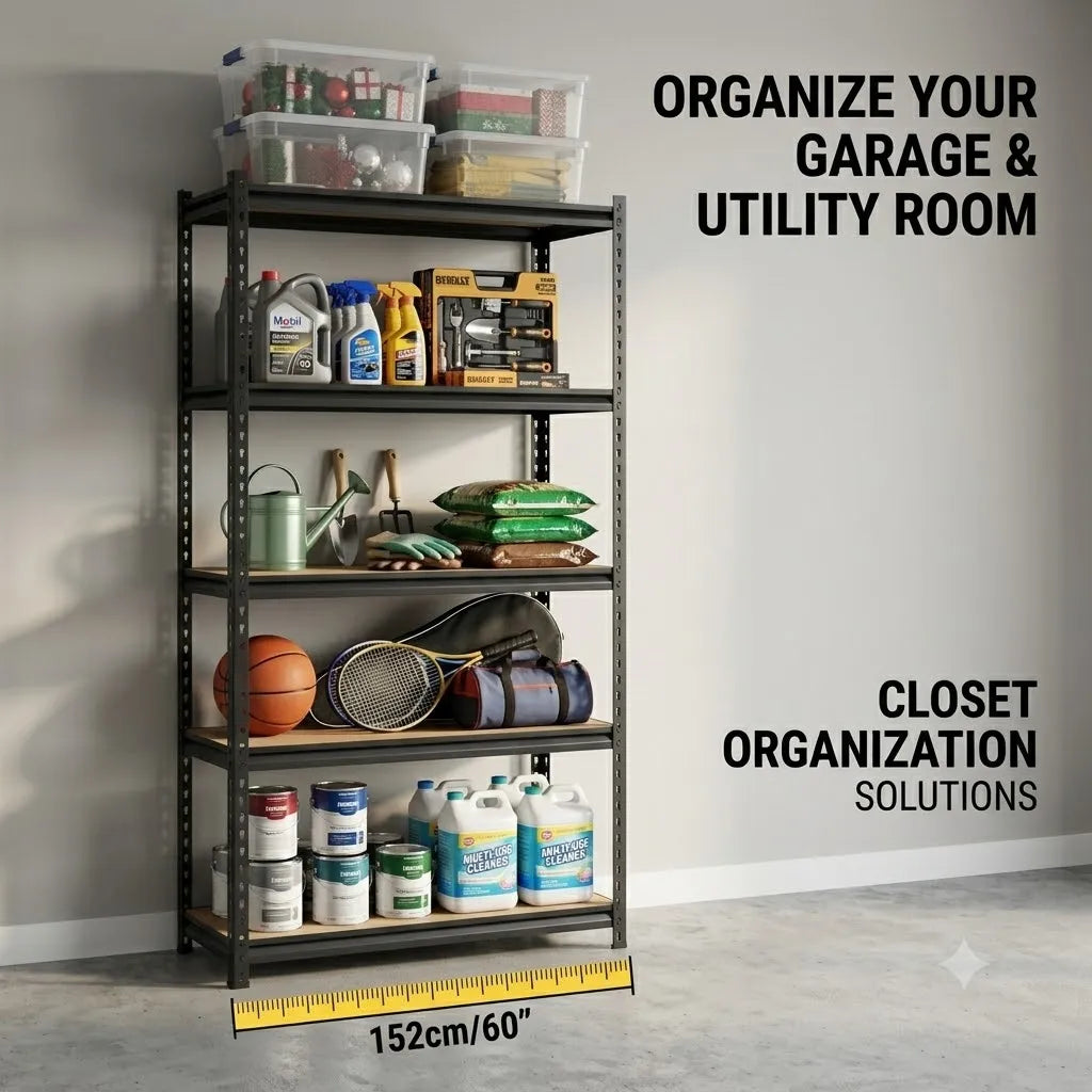 Heavy Duty Garage Shelving Unit Metal Storage Rack System