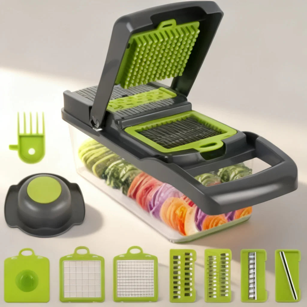 7-In-1 Stainless Steel Multifunctional Food Slicer For Fruits And Vegetables