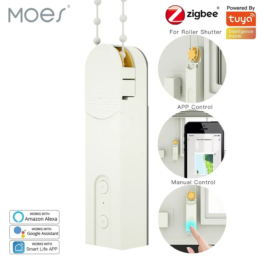 MOES Zigbee Smart Motorized Roller Blind Drive Hub Alexa Compatible