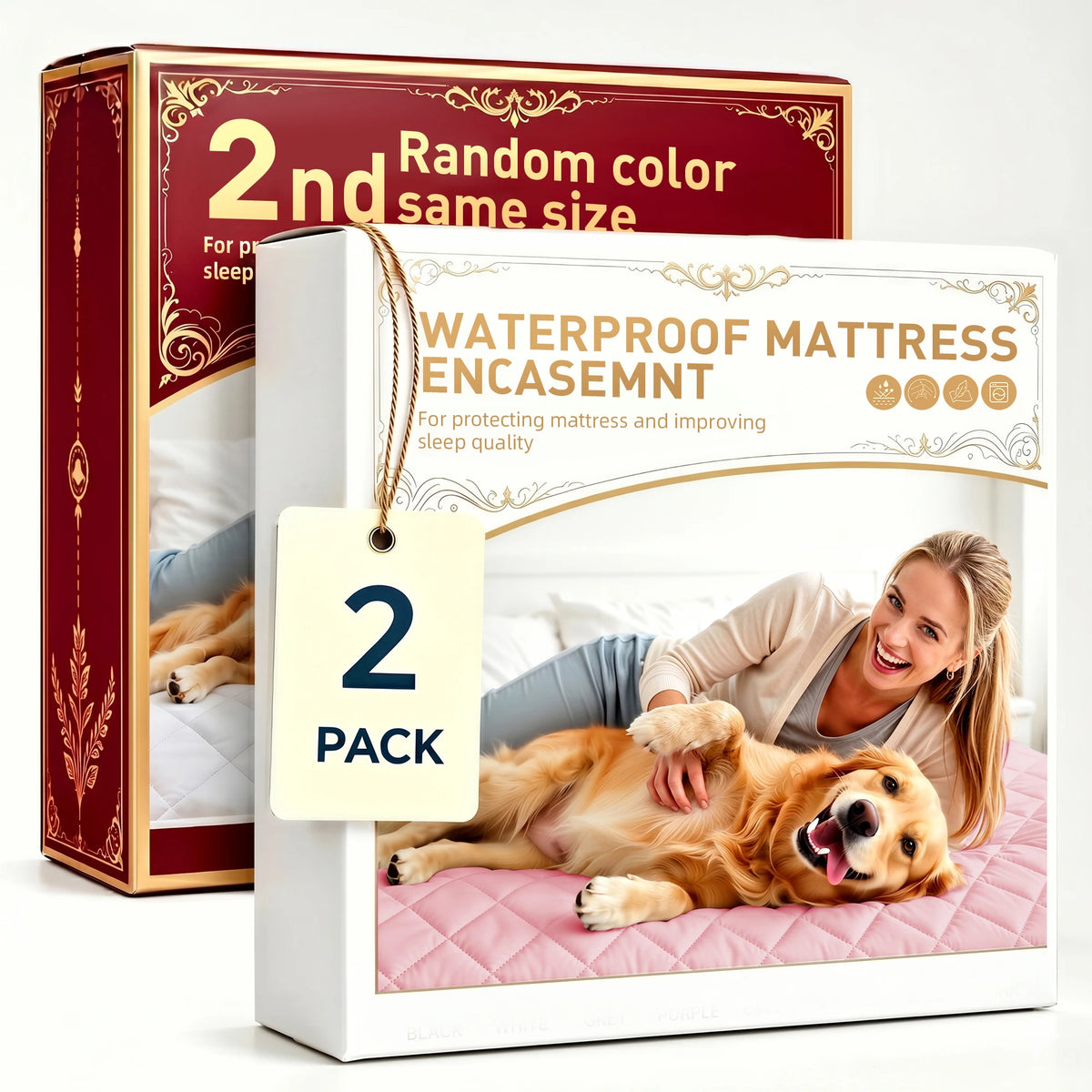 Quilted Waterproof Bamboo Fiber Mattress Cover With Stain Resistance