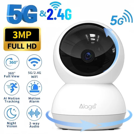 ALAGA Smart WiFi Camera With Auto Tracking Two Way Audio