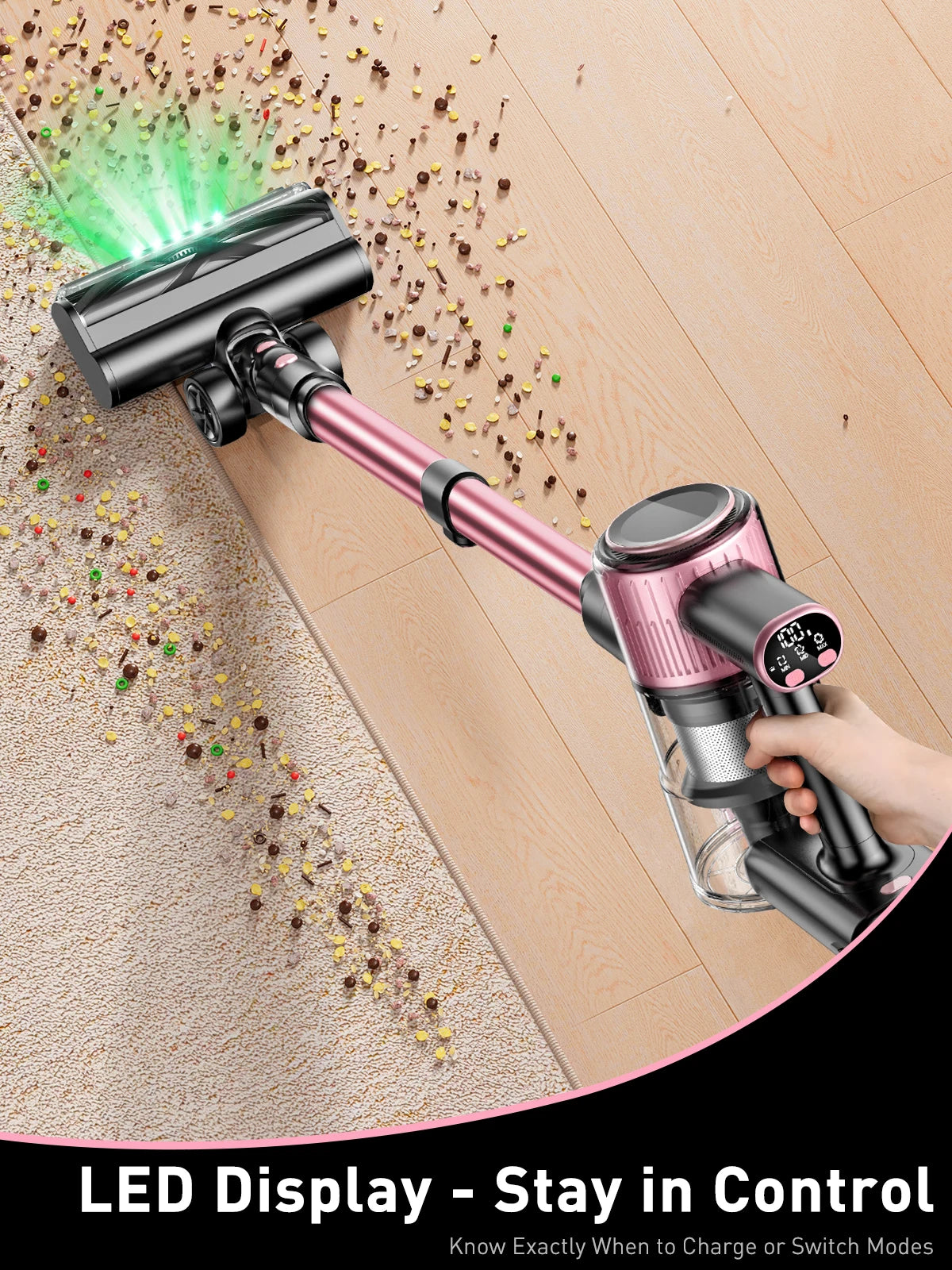 Suxiangvac Cordless Bagless Stick Vacuum Cleaner HEPA Filter