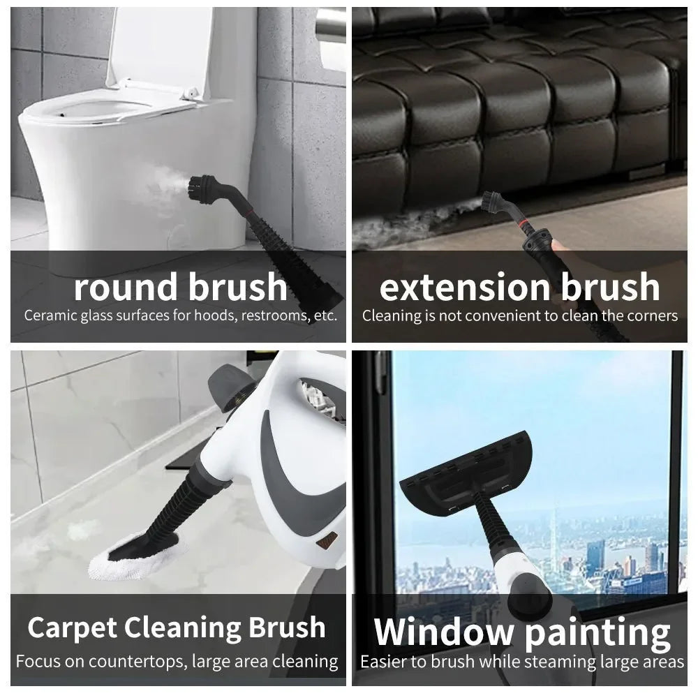Portable Handheld Steam Cleaner With Nine Cleaning Accessories