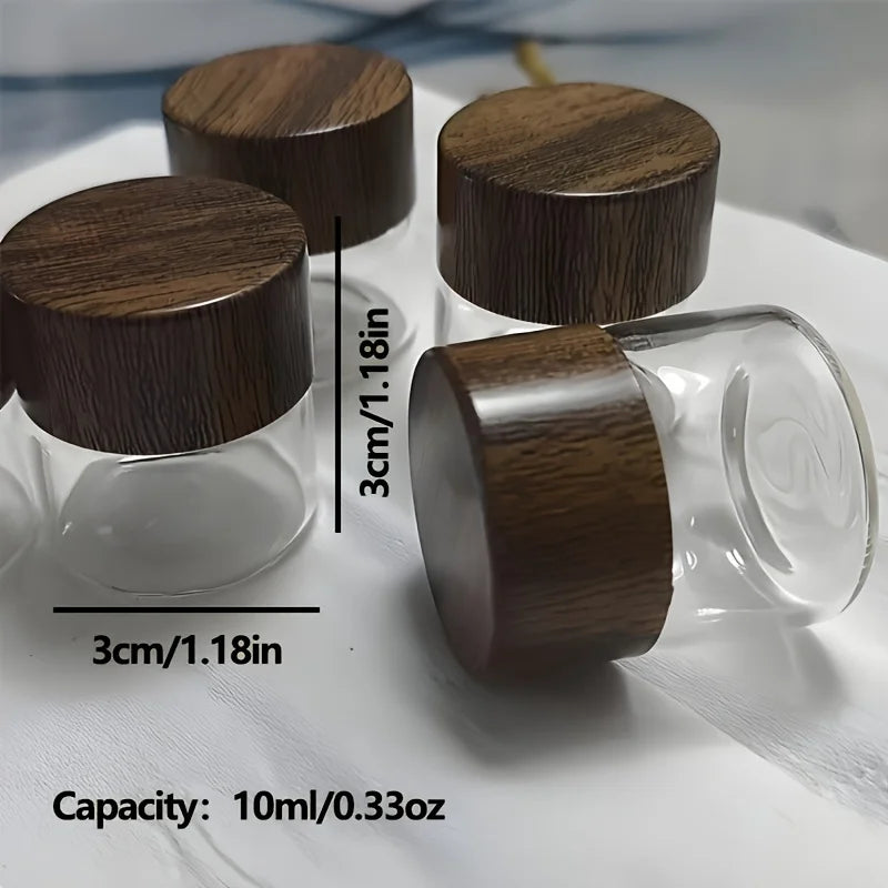 6 Pack Mini Glass Dispenser Bottles Portable Travel Containers