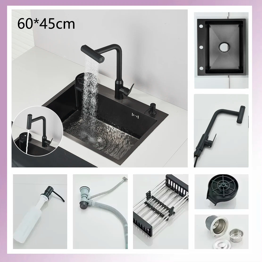 Suguword 304 Stainless Steel Kitchen Faucet With Dispenser