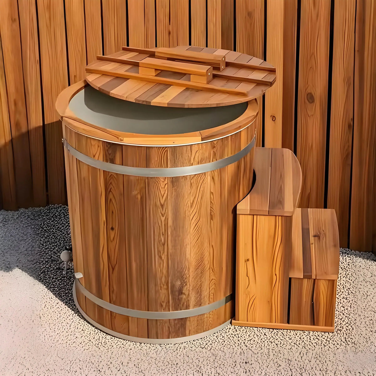 Premium Outdoor Cold Plunge Tub With Complete Chiller System