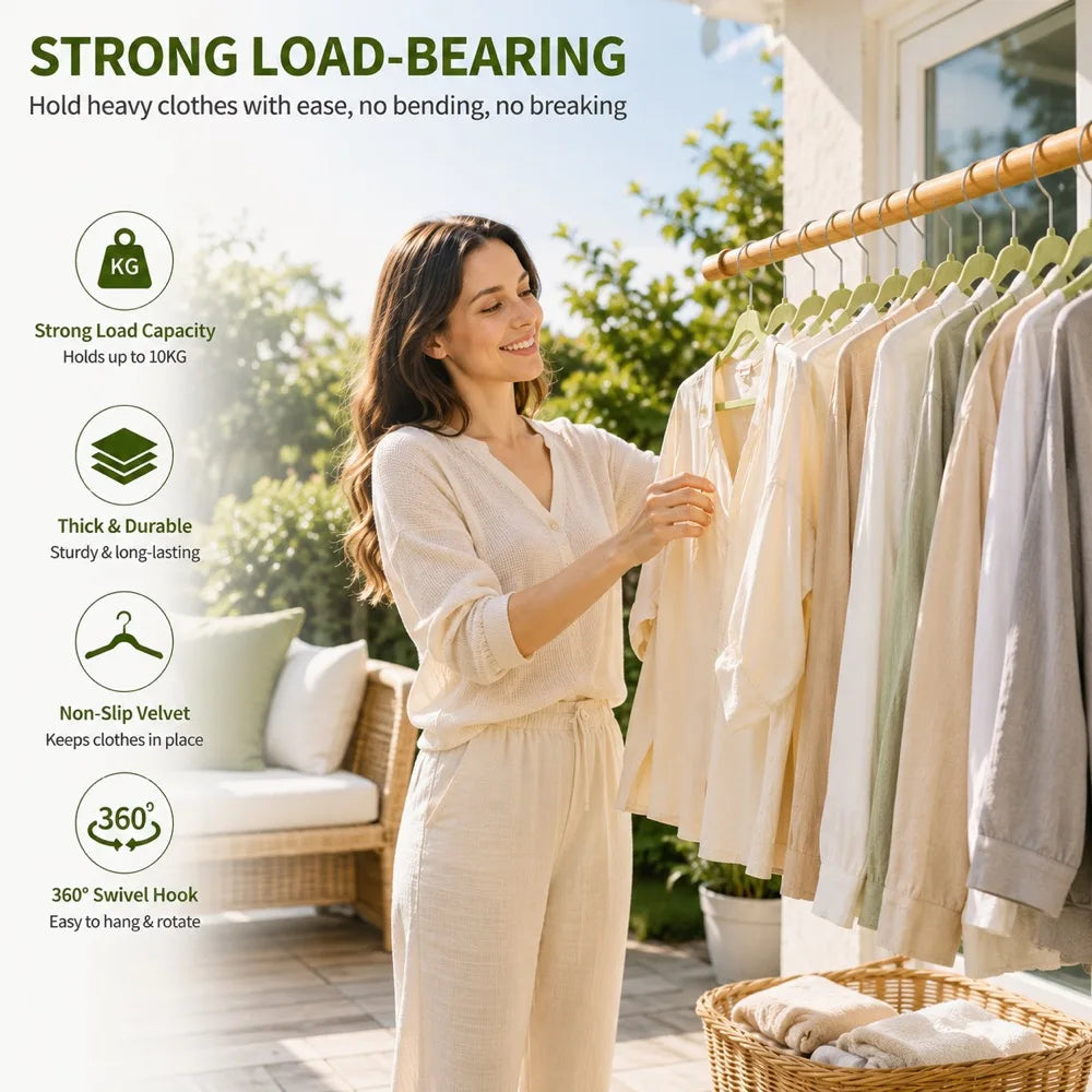 Professional Flocking Non Slip Hangers For Space Saving Closet Organization