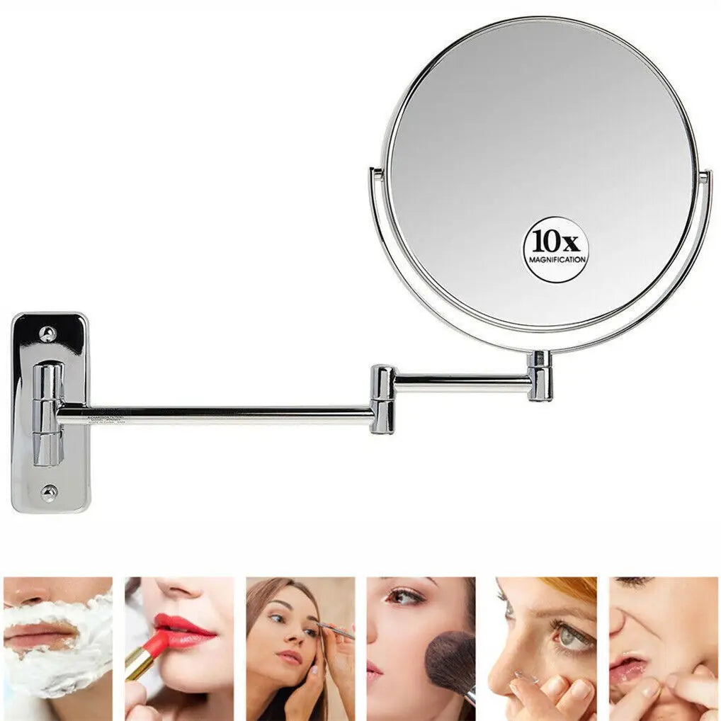 BORWART Wall Mounted Double Sided Magnifying Makeup Mirror