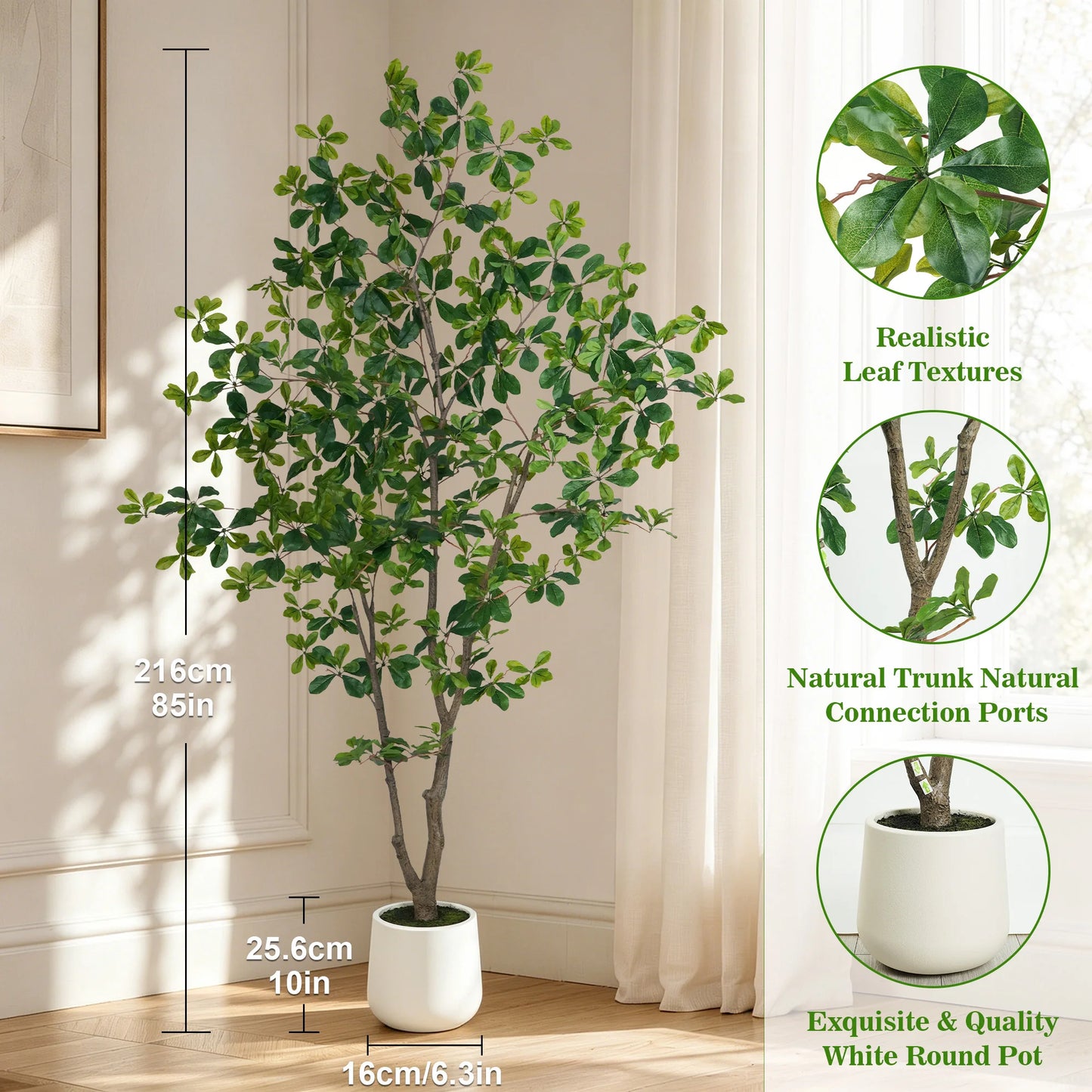 Olitree Faux Olive Eucalyptus Indoor Floor Tree In Pot