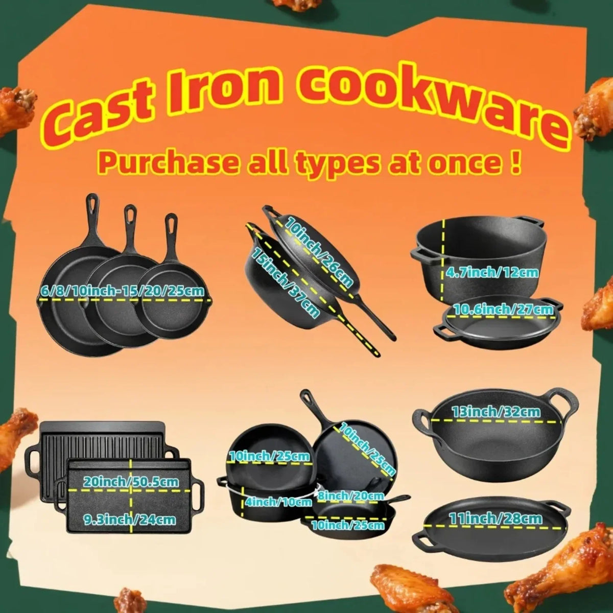 Novelty Moon Stainless Steel Skillet Set 3 Piece Cookware Kitchen