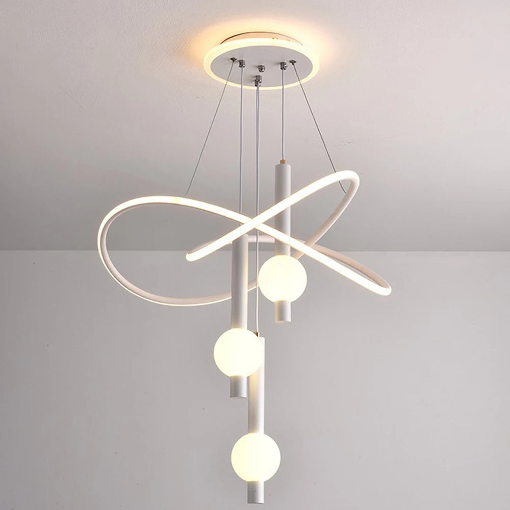 Stylish LED Pendant Light Featuring Adjustable Height And Remote Dimming