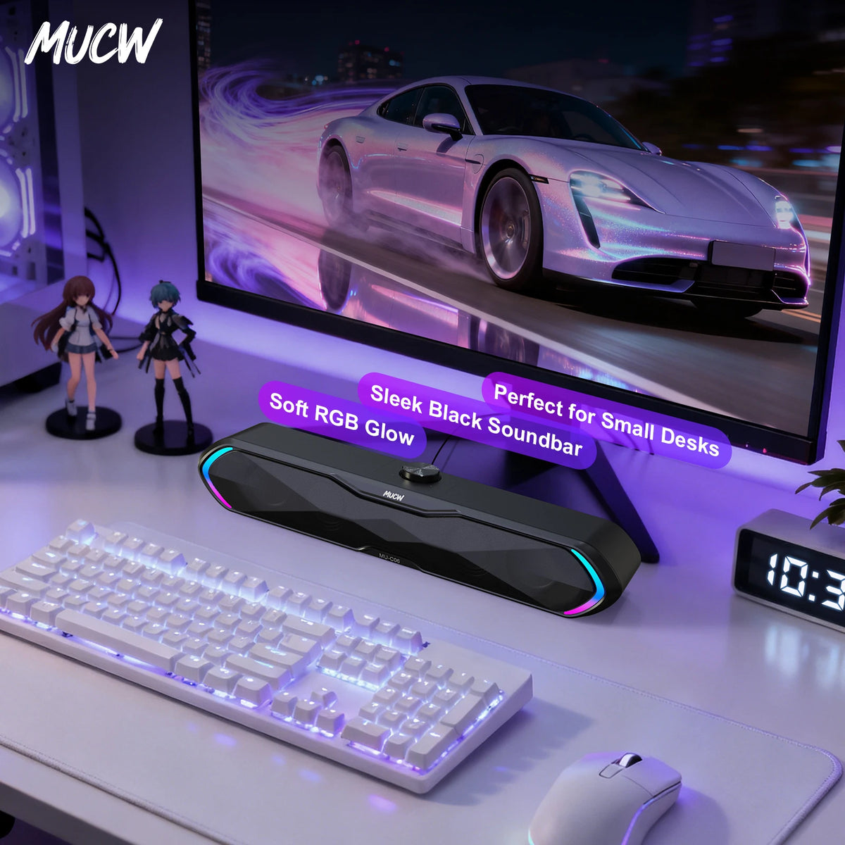 MUCW 6W Stereo Bluetooth Desktop Soundbar With USB Connection